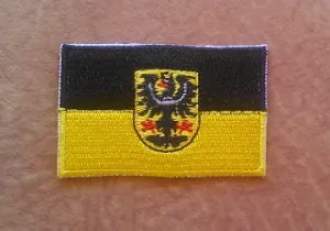 Nášivka slezská vlajka 6x4 cm s fólií